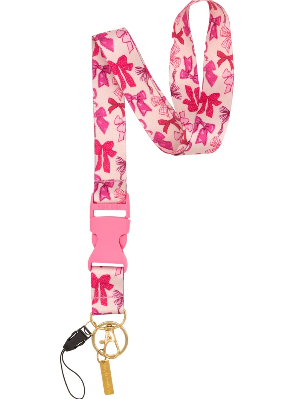 Simply Southern Pink Bow Lanyard